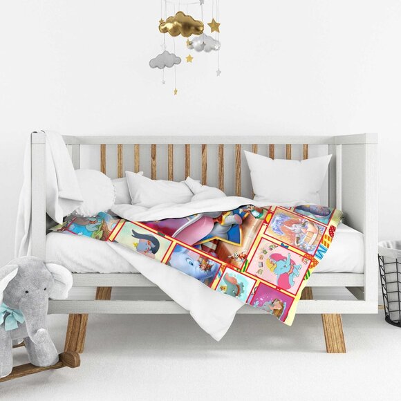 Custom Dumbo Blanket, Magic Kingdom Dumbo Fleece Blanket - Picture 4 of 4